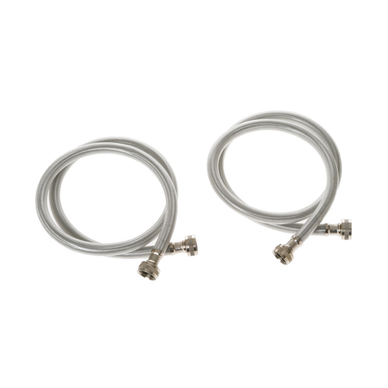 4 ft Gray Polymer Coated Braided Washer Hose Set