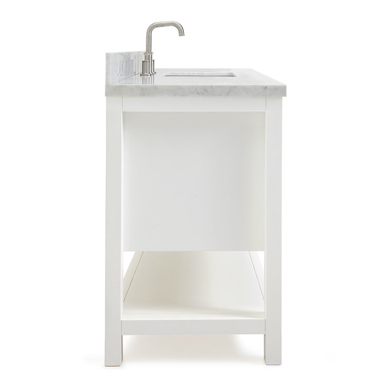 Bayhill 55'' White Solid Wood Freestanding Vanity