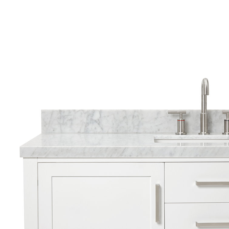 Bayhill 55'' White Solid Wood Freestanding Vanity