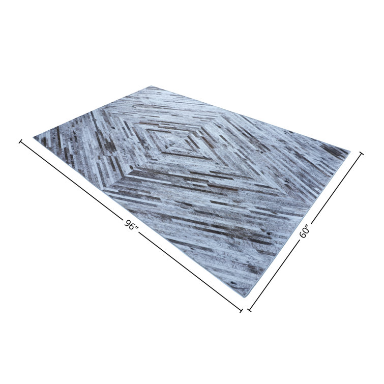 Supra Vortex Multicolor Faux Cowhide 5'x8' Area Rug