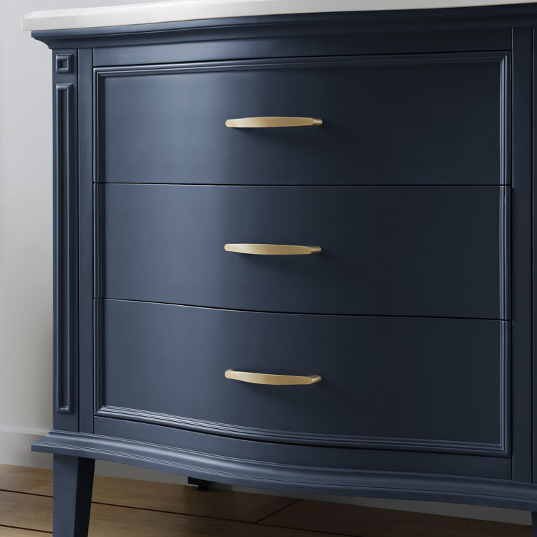 Midnight Blue 36'' Single Vanity with Carrara Marble Top