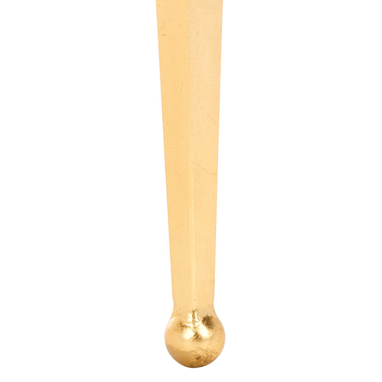 Edmund Round Gold Metal and Glass Cocktail Table