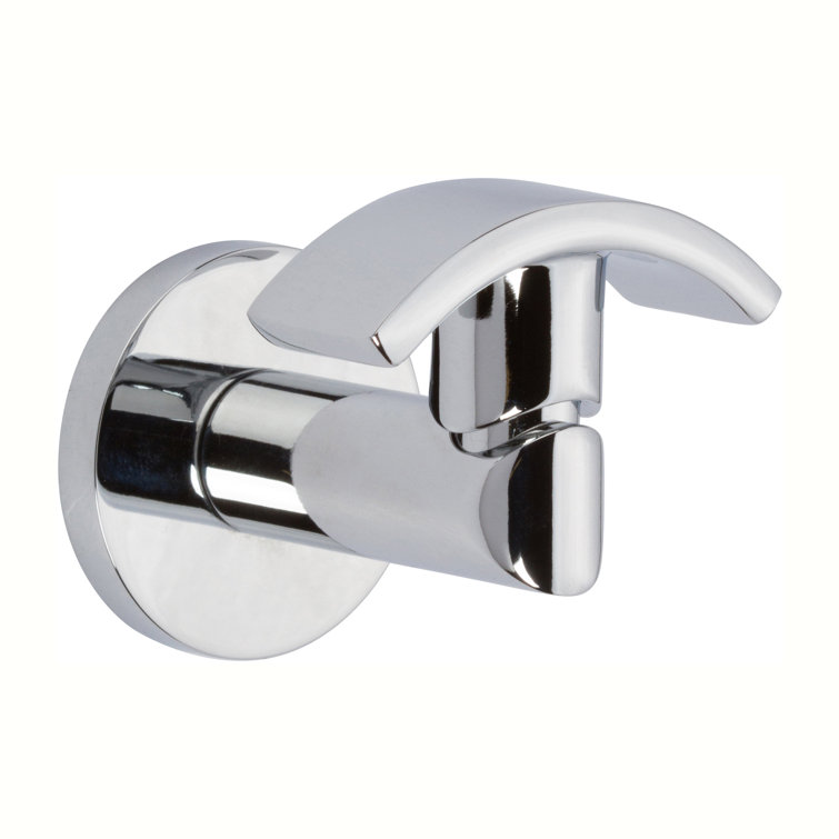 Polished Chrome Modern Wall-Mounted Robe Hook