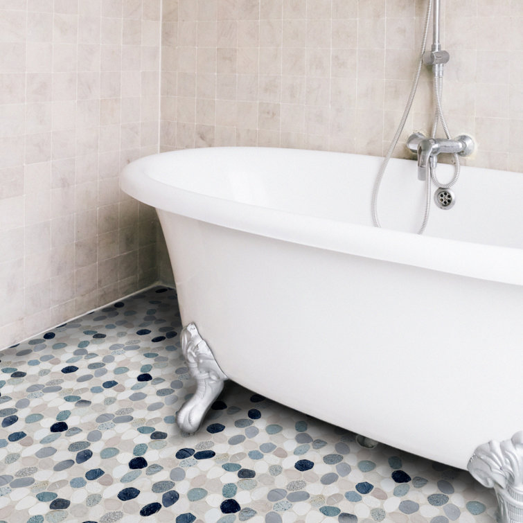 Ibiza 12" x 12" Natural Stone Pebble Mosaic Tile for Kitchen and Bathroom