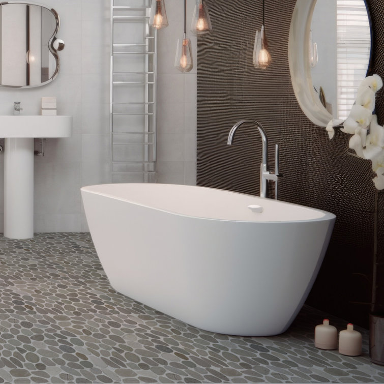 White Natural Stone Pebble Mosaic Tile for Walls and Floors