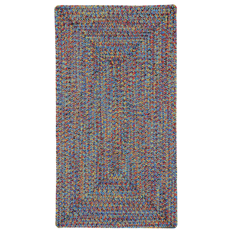 Sea Glass Fiesta Multi Braided Synthetic Runner Rug