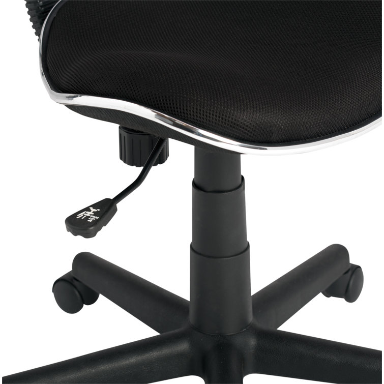 Mode Black Armless Swivel Task Chair with Adjustable Height