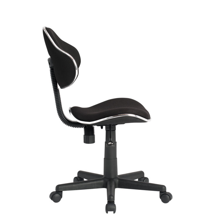 Mode Black Armless Swivel Task Chair with Adjustable Height