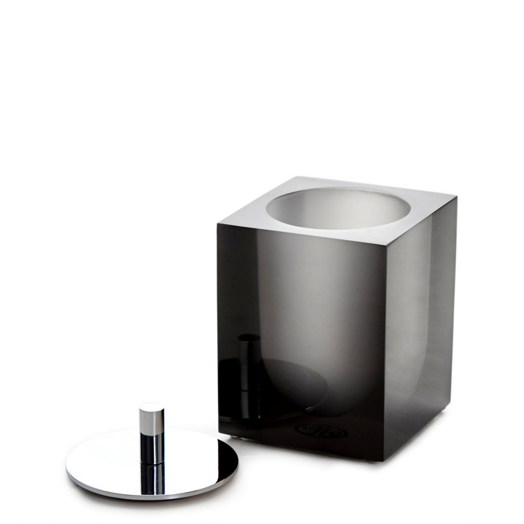 Smoke Acrylic Freestanding Bathroom Canister