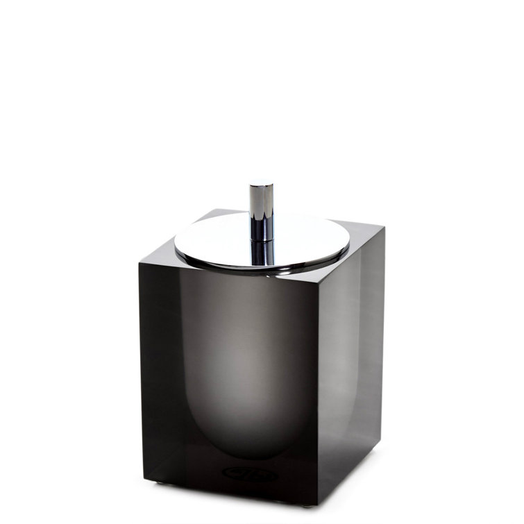 Smoke Acrylic Freestanding Bathroom Canister