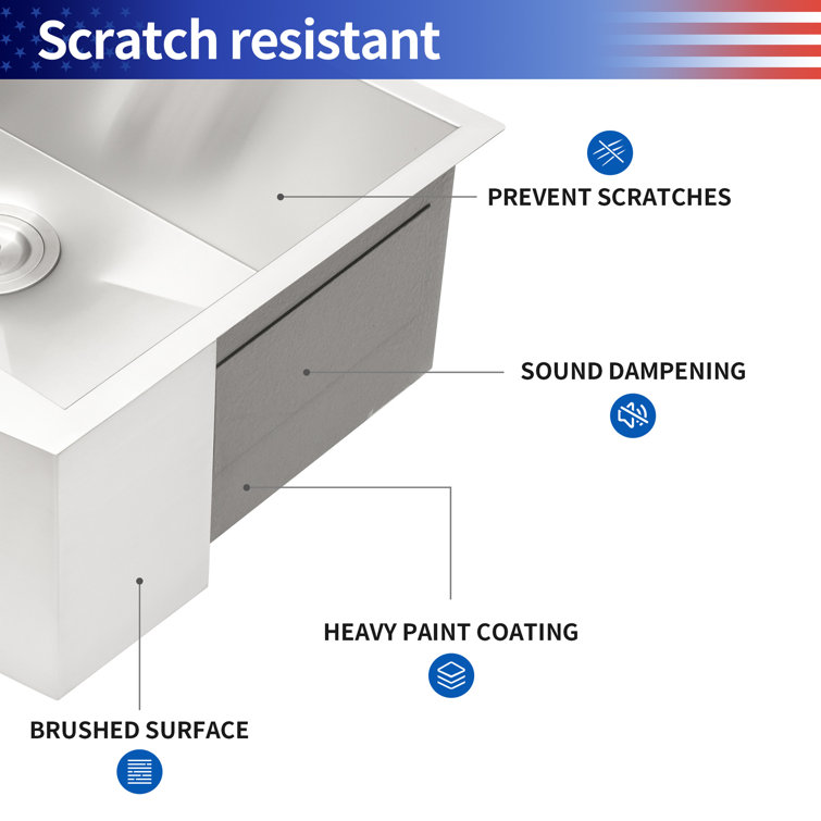 Brushed Nickel Stainless Steel Farmhouse Apron Kitchen Sink