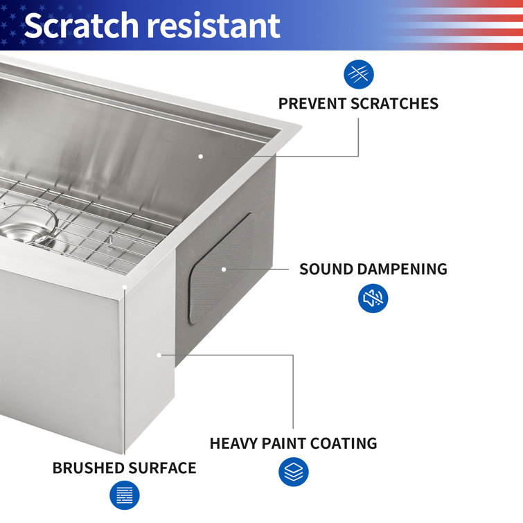 36'' Brushed Nickel Stainless Steel Farmhouse Workstation Sink