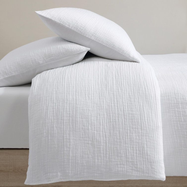 White Queen Cotton Duvet Cover Set with Shams