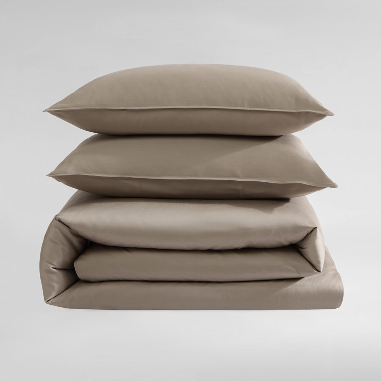 Light Brown Organic Cotton Queen Bedspread Cover Set