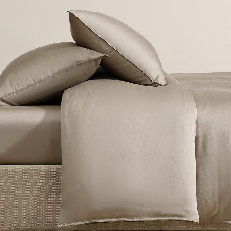 Light Brown Organic Cotton Queen Bedspread Cover Set