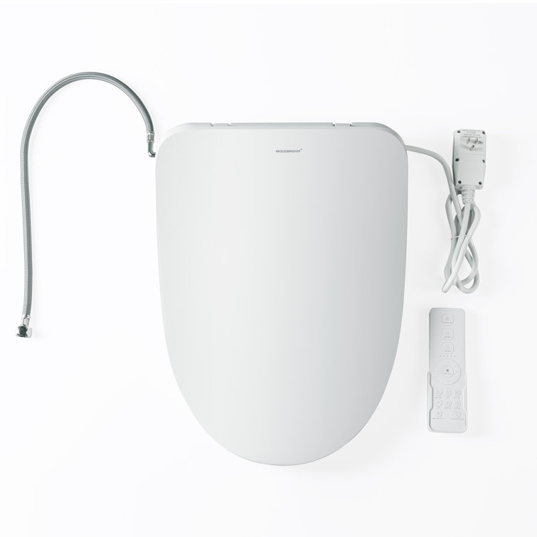 White Elongated Electric Smart Bidet Seat with Heated Features