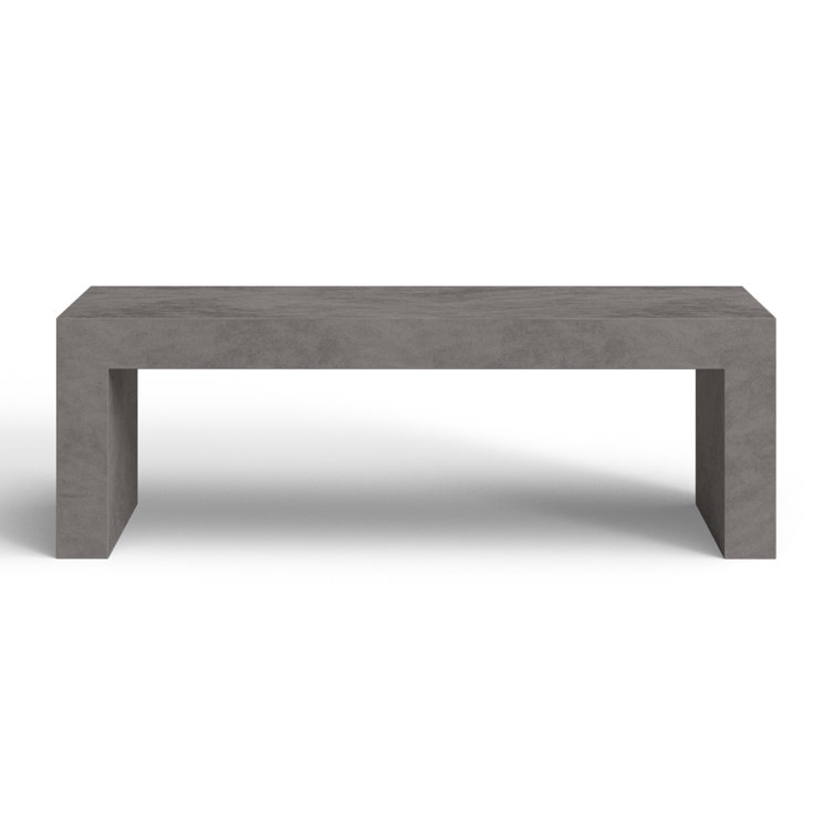 Brinlie Modern 55'' Grey Fiber-Reinforced Cement Outdoor Bench