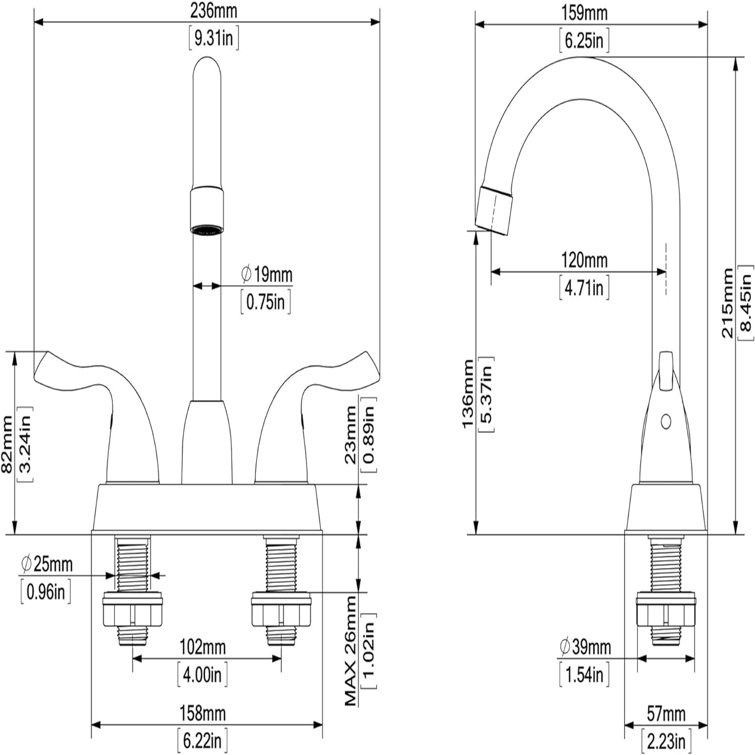 Brushed Nickel Stainless Steel Centerset Bathroom Faucet with Pop-up Drain