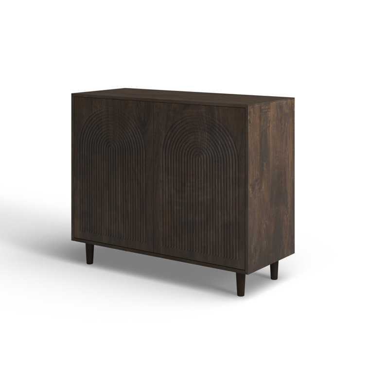 Apia Dark Brown Solid Mango Wood Office Storage Cabinet