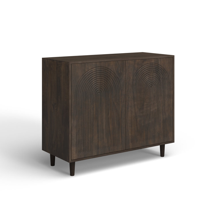 Apia Dark Brown Solid Mango Wood Office Storage Cabinet