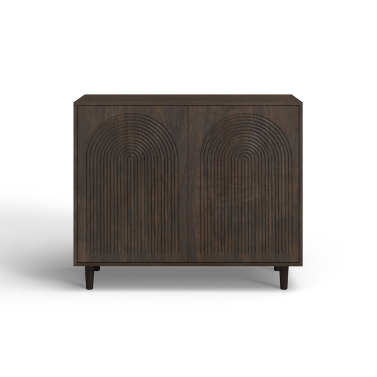 Apia Dark Brown Solid Mango Wood Office Storage Cabinet