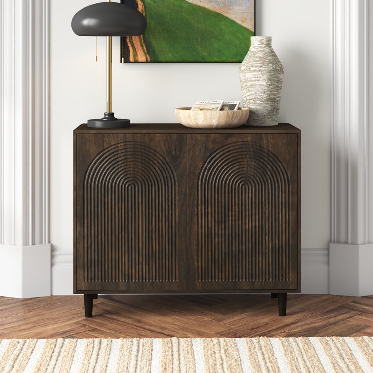 Apia Dark Brown Solid Mango Wood Office Storage Cabinet