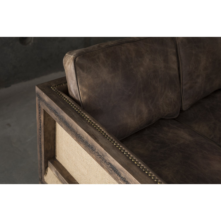 Darlington 28" Light Brown Top Grain Leather Club Chair