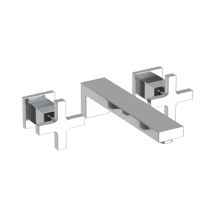 Skylar 8'' Polished Chrome Contemporary Wall Mount Lavatory Faucet