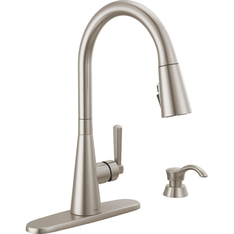 Boyd Stainless Steel Pull Down Kitchen Faucet with Soap Dispenser