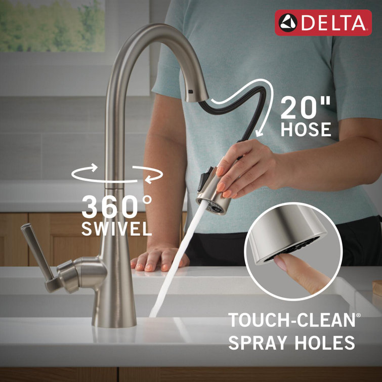 Boyd Stainless Steel Pull Down Kitchen Faucet with Soap Dispenser