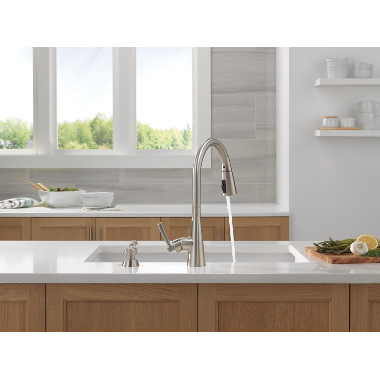 Boyd Stainless Steel Pull Down Kitchen Faucet with Soap Dispenser