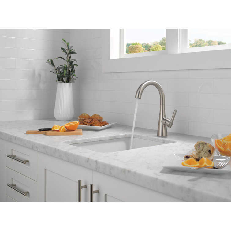 SpotShield Stainless Steel Single Handle Bar Prep Faucet