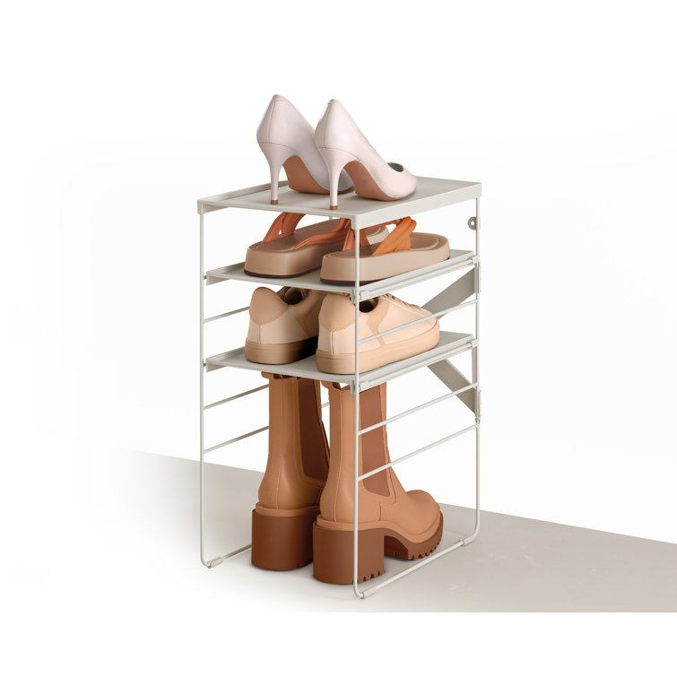 Adjustable Metal Stackable Shoe Rack for 4 Pairs
