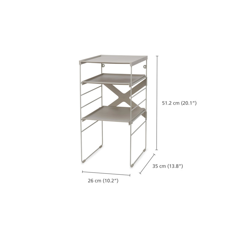 Adjustable Metal Stackable Shoe Rack for 4 Pairs