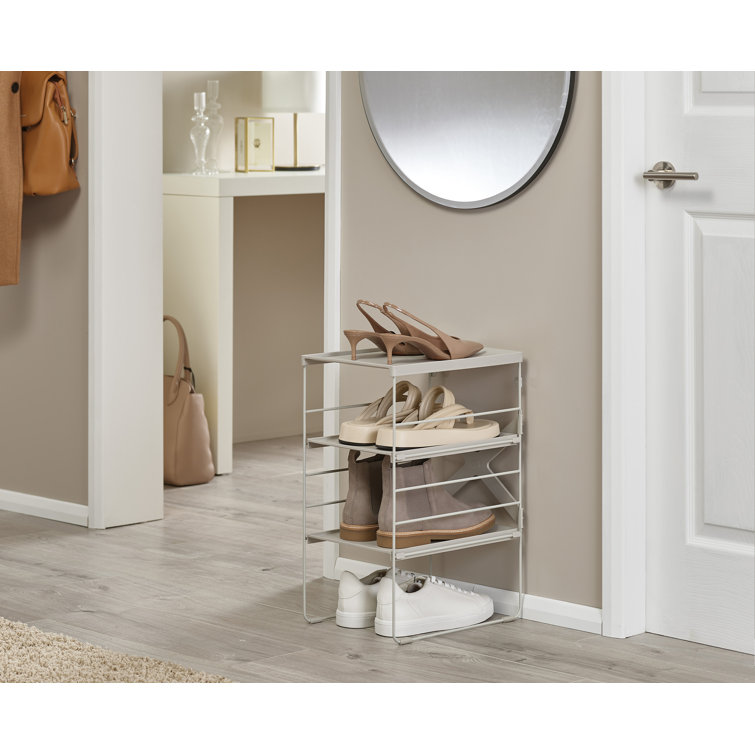 Adjustable Metal Stackable Shoe Rack for 4 Pairs
