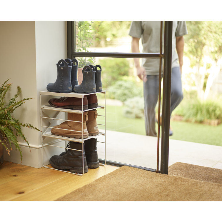 Adjustable Metal Stackable Shoe Rack for 4 Pairs
