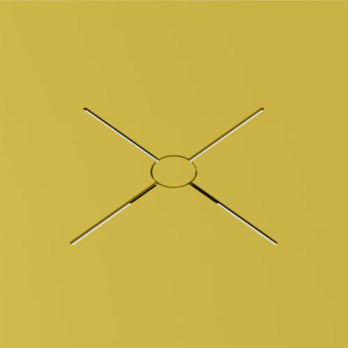 Sunny Yellow 48'' Metal Outdoor Dining Table with Umbrella Base
