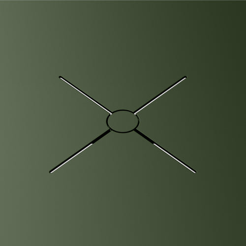 Olive Green 48'' Metal Outdoor Dining Table with Pedestal Base
