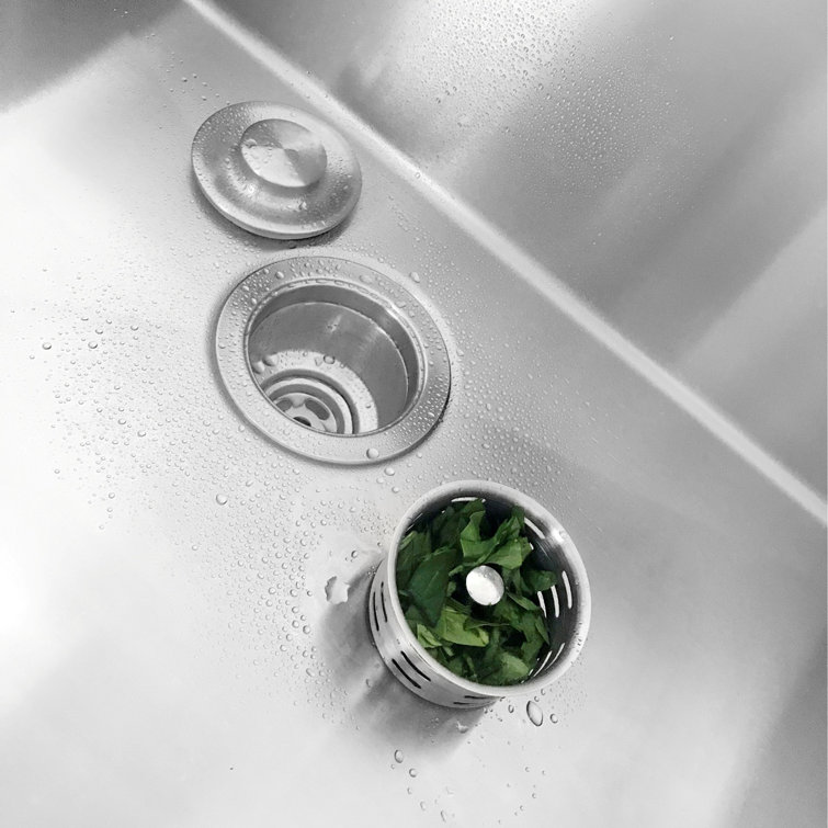 Brushed Nickel 3.5'' Stainless Steel Deep Basket Kitchen Sink Strainer