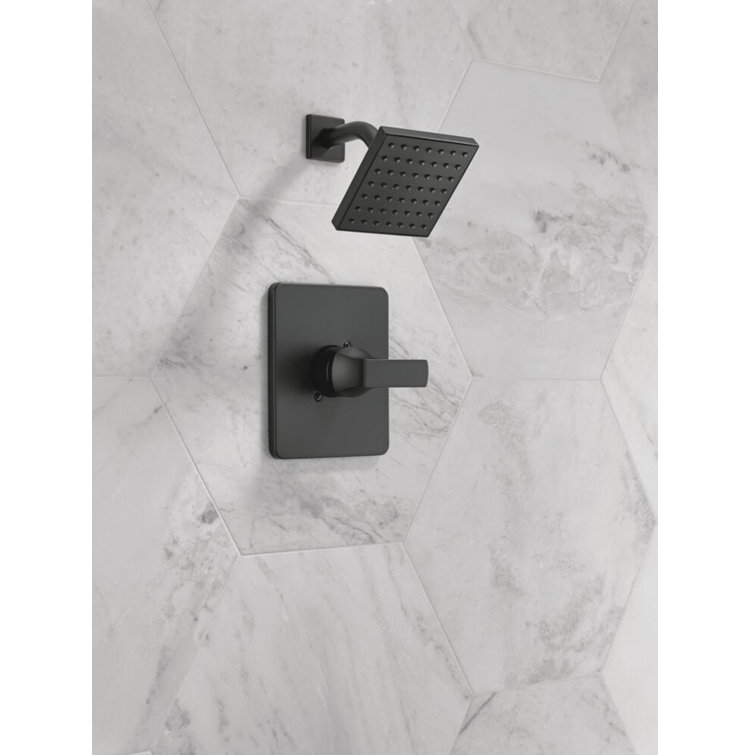 Matte Black Square Multi-Head Wall Mounted Shower Set