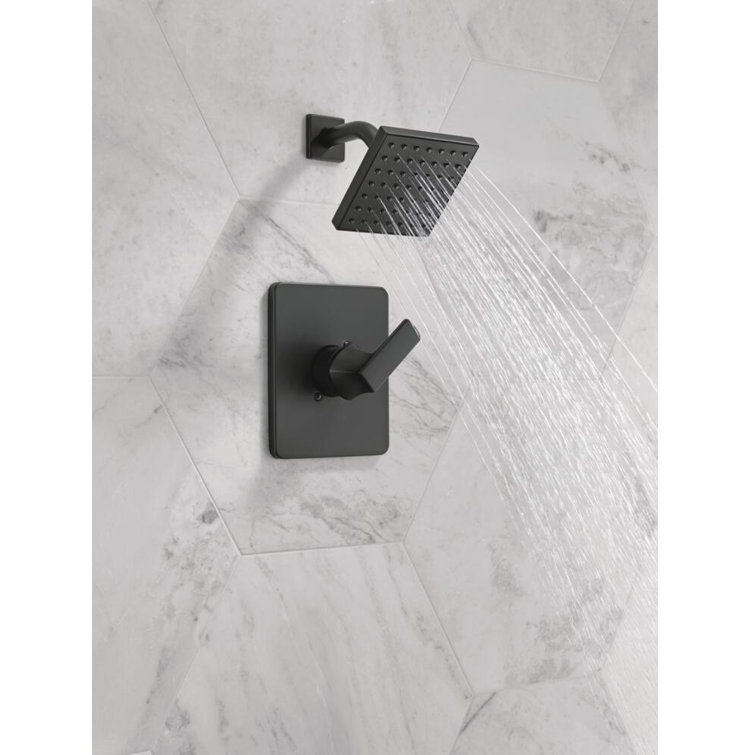 Matte Black Square Multi-Head Wall Mounted Shower Set