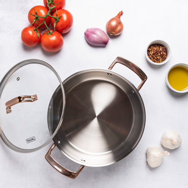 Viking 11-Piece Matte Black and Copper Cookware Set