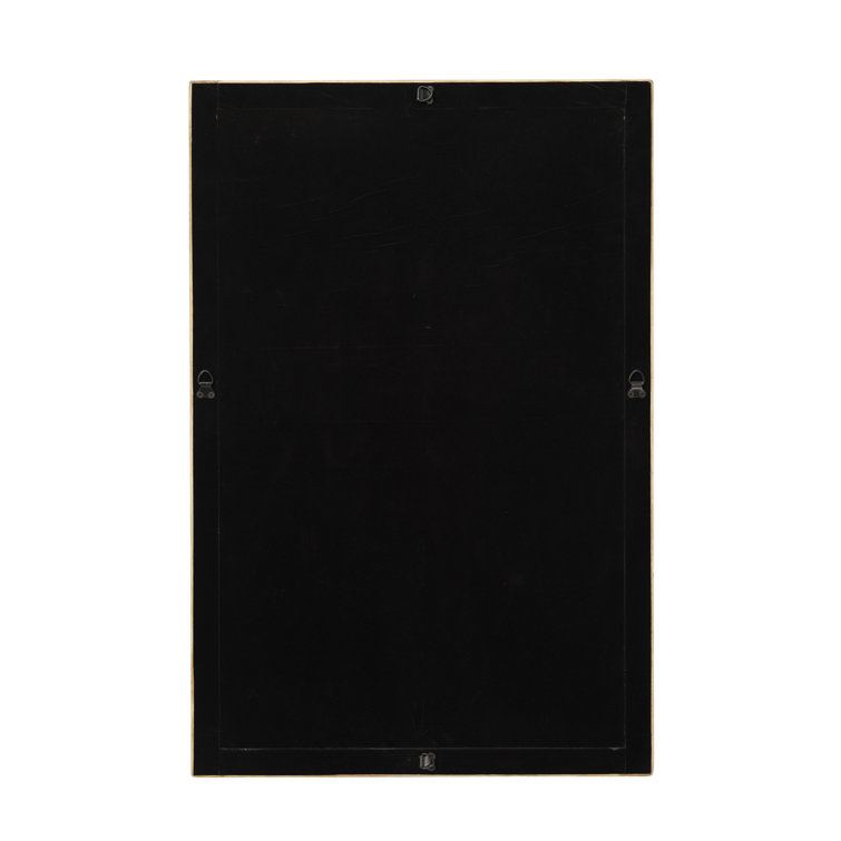 Natural Mango Wood and Bone Inlay Rectangular Wall Mirror