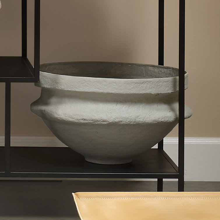 Large Green Cotton Mache Decorative Bowl