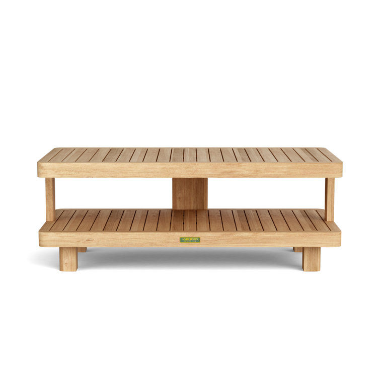 Granada Natural Teak Two-Tier Outdoor Coffee Table