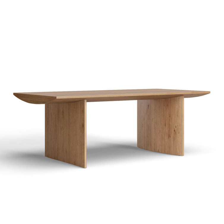Contemporary Warm Grey-Brown Oak Veneer Rectangular Dining Table