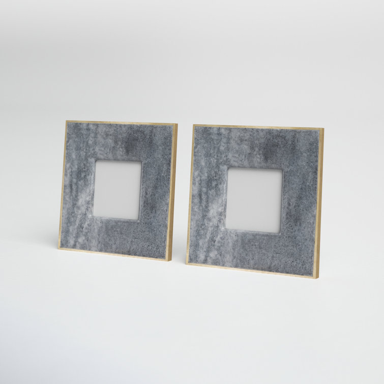 Barnesville Black and Gray Marble Rectangular Picture Frame