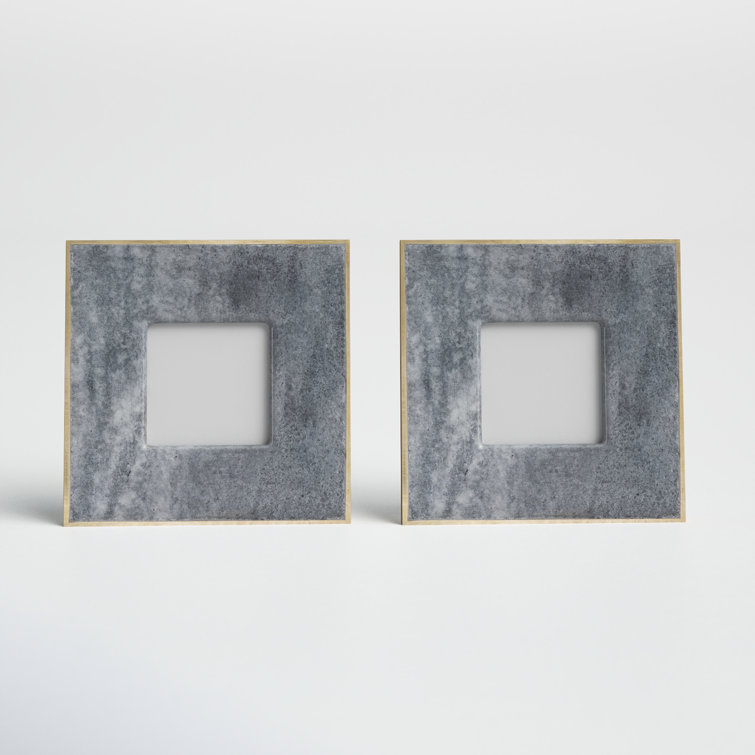 Barnesville Black and Gray Marble Rectangular Picture Frame