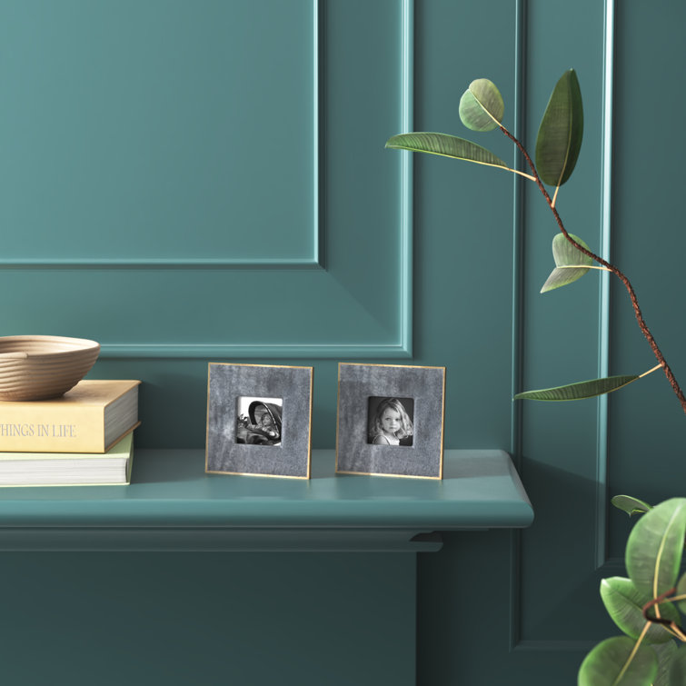 Barnesville Black and Gray Marble Rectangular Picture Frame