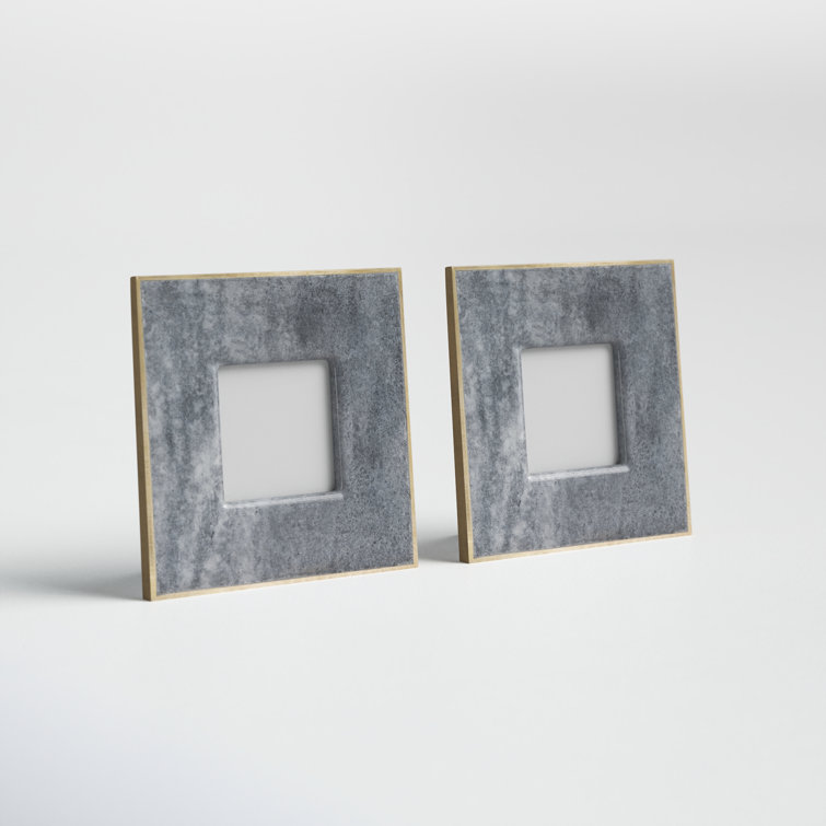 Barnesville Black and Gray Marble Rectangular Picture Frame